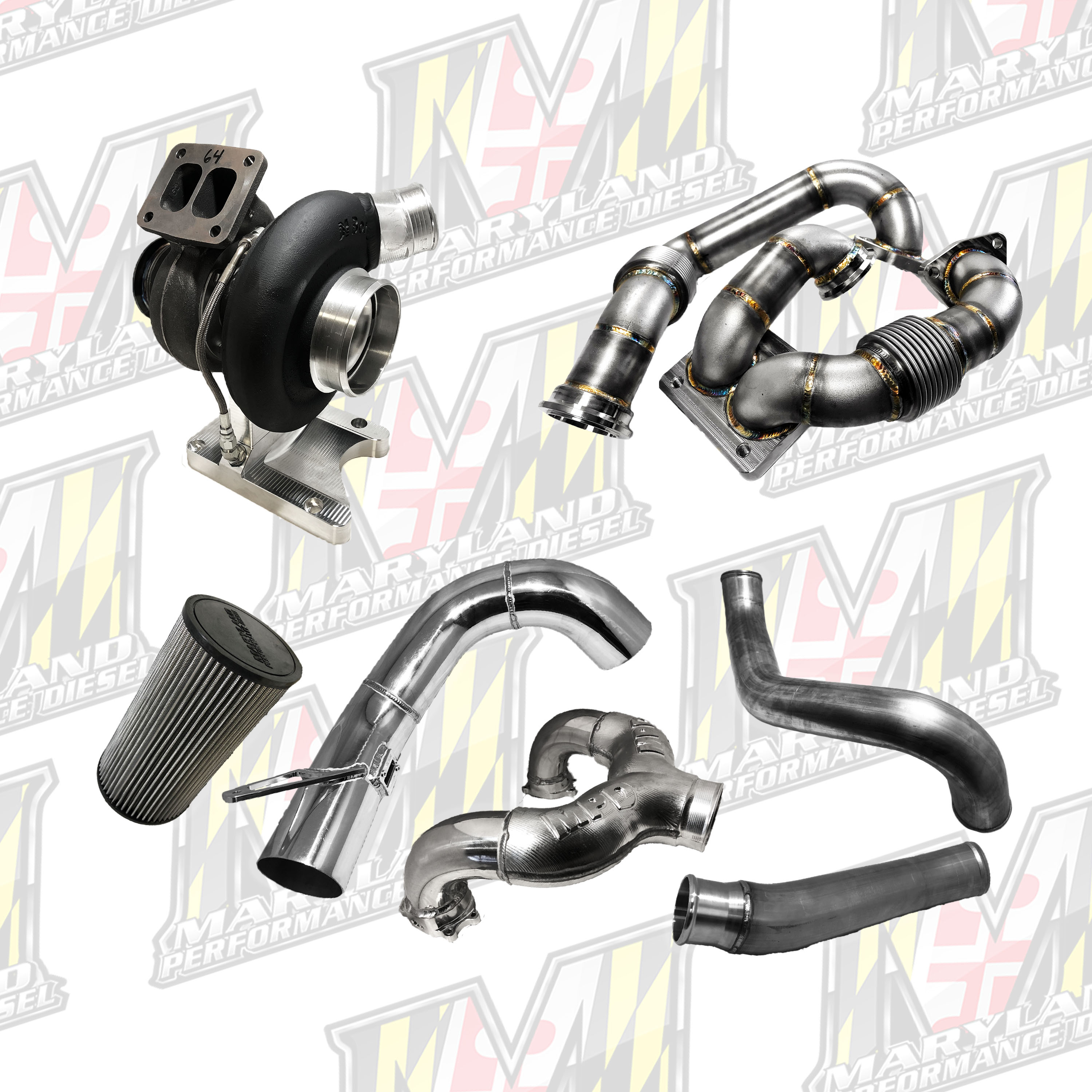 MPD Budget 364.5SXE Turbo & Piping Kit For 20172019 Ford 6.7